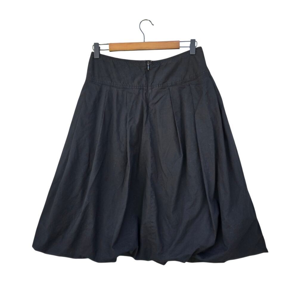 Dialogue Cotton A-Line Midi Skirt Black Size M - Picture 2 of 4